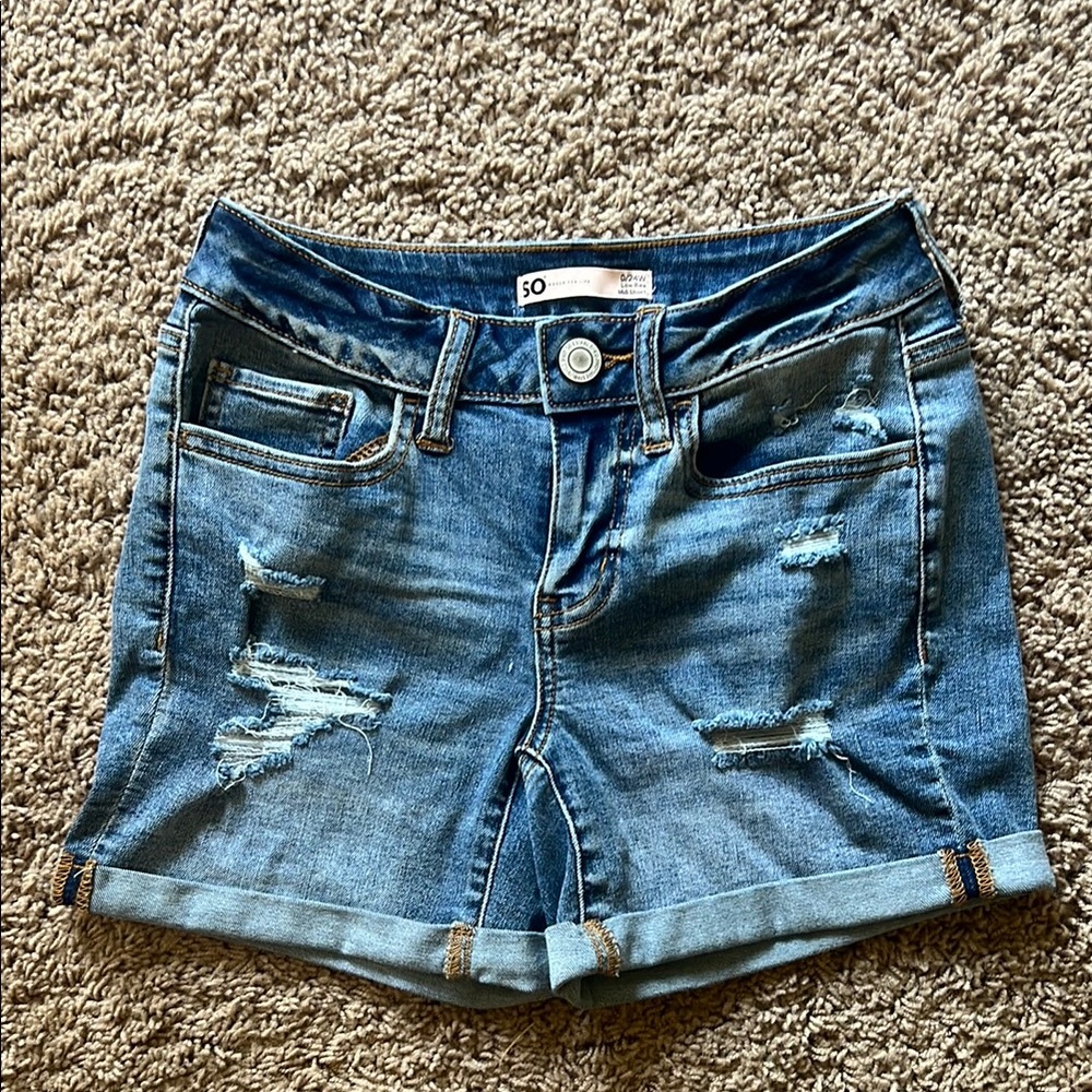 SO Distressed Jean Shorts size 0